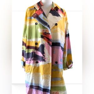 Silk “Watercolor” Spring Trench by Betty Jackson London